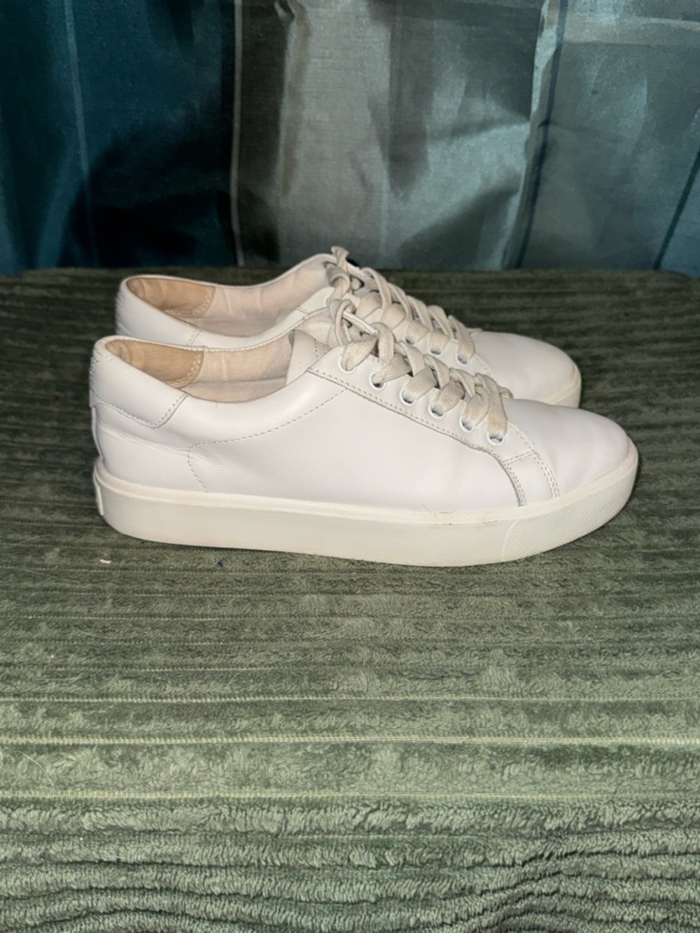 Sam Edelman White Leather Low-Top Women's Sneakers